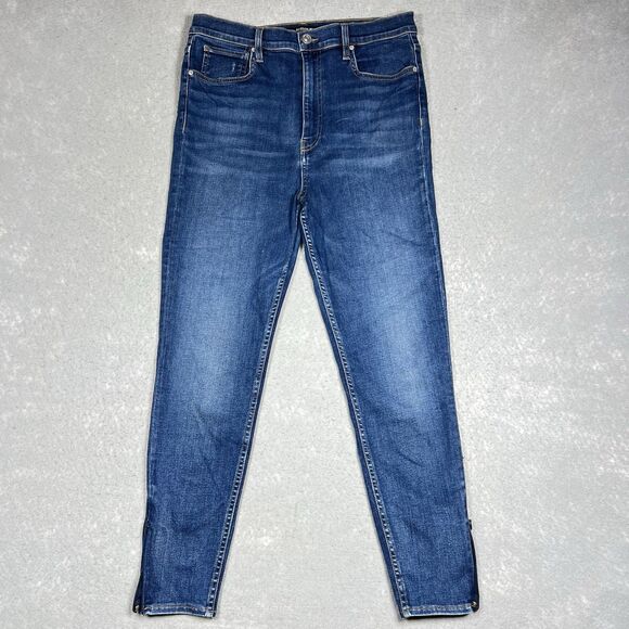 Hudson Jeans Centerfold Super Skinny Blue Women's Size 32 High-Rise Inseam 27” - Picture 1 of 14